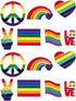 14 Pieces Gay Pride Rainbow Brooch Pins LGBT Lapel Button Pins for Clothes and Bags...