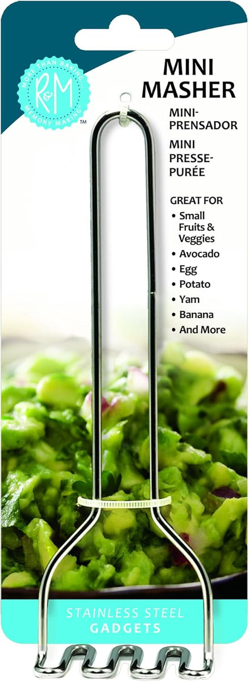 R&M Mini Potato Masher, Mini Egg Masher, Avocado Masher, Stainless Steel, 6 Inches...
