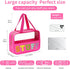 Chenille Letter Patch Clear Makeup Bag, Preppy Nylon Makeup Bag with Handle and Zipper, Waterproof Large Clear Travel Toiletry Bag Storage Bag for...