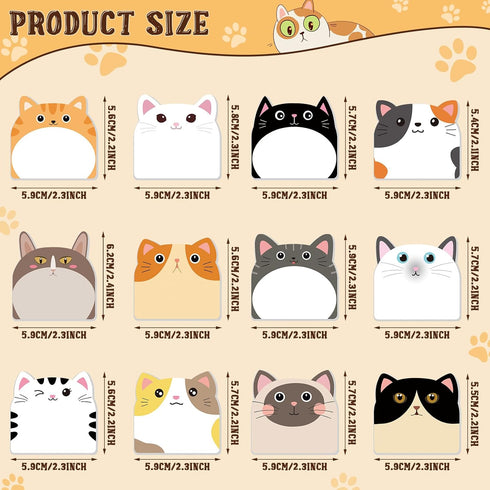24 Pads Cute Sticky Notes Cartoon Sticky Kawaii Sticky Notes Fun Sticky Notes Cute Notepads Sticky Note Pads Self Stick Memo Pad for Office Home K...