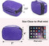 Teamoy Jewelry Travel Case Organizer - Small Storage Bag for Necklace, Earrings, Rings, Watch, Purple Dots...
