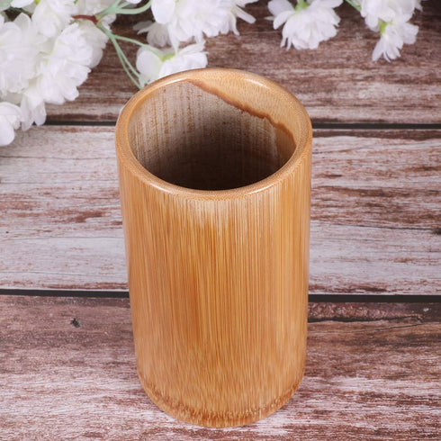 Yardwe Bamboo Utensil Holder Bamboo Wood ,1 PC Wooden utensil Storage Organizer for Cooking Utensils 15CM Kitchen Tool Holder...
