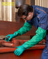 PACIFIC PPE 26" Rubber Gloves, Chemical Resistant Gloves PVC Reusable, Heavy Duty Waterproof Gloves with Cotton Liner, Anti-skid, Acid-alkali and ...