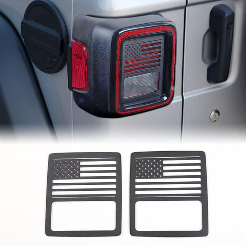 JeCar Tail Light Cover US Flag Taillight Guard Compatible with Jeep Wrangler 2018-2023 JL & Unlimited (Factory OEM Halogen Tail Light ONLY)...