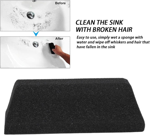 Beard Trimmings Sponge, Beard Cleaner Hair Cleaning Sponge Compact Neck Duster Cleaner Shaving Clean up Tool for Sinks Bathroom...