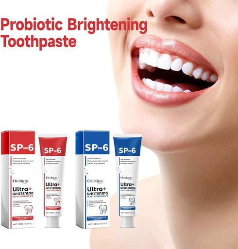 2 Pcs SP-6 Ultra Whitening Toothpaste,Deep Cleaning Care Fresh Breath Probiotic Toothpaste. (2 Pcs Red style)...