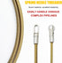 1 Set 16ft/5m Wire Threader, Fish Tape Fastener, Wire Pulling Tool, Electrician Wire Threader for Right Angle Conduit, Wall Channel and Floor Cond...