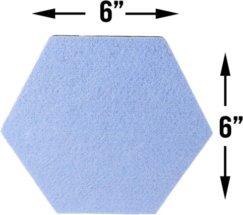 8 Pieces Hexagon Felt Cork Board Tiles with Easy Peel Self Adhesive, includes 20 Pins, Cork Board for Wall Decor to Display Photos...