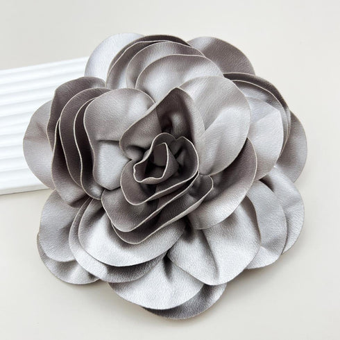 Dainty Satin Fabric Rose Flower Brooches 7.5in Extra Large Big Camellia Flower Brooches Lapel Pins for Women Wedding Party Dance Dress Clothes Acc...