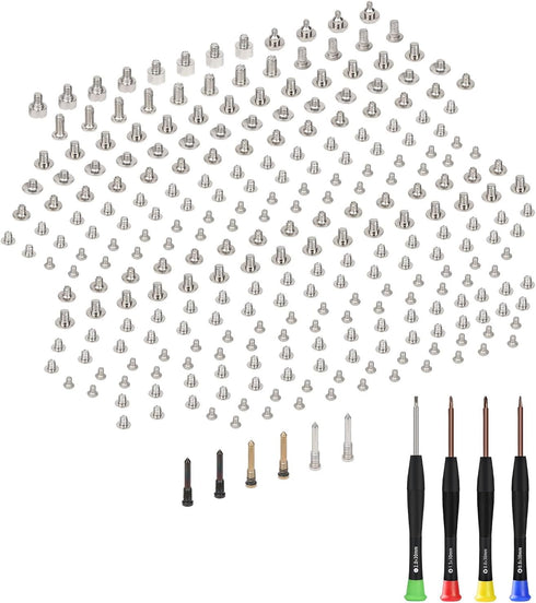 for iPhone 8 Plus Complete Full Screw Sets Replacement 8Plus with Bottom Pentalobe Screws Inner Part Kit Repair with Four Screwdrivers for A1864 A...