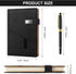 A5 Lined Leather Journal with Pen, 240 Pages Refillable Hardcover Notebook with Pocket and Magnetic Buckle, 80gsm Thick Daily Diary for Men and Wo...
