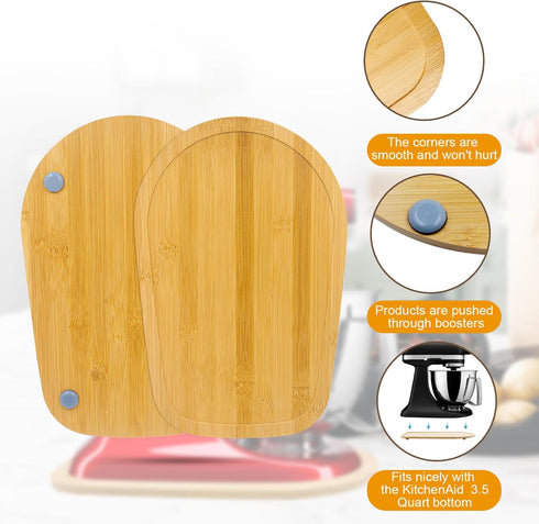 Bamboo Mixer Slider Mat for Kitchen Aid Artisan Mini 3.5 Quart Tilt-Head Stand Mixer, Sliding Board Kitchen Appliance Storage Attachments, Counter...