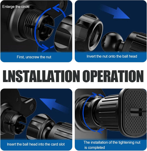 1 Pack Car Vent Phone Holder with Spiral Hook, Multifunctional Smartphone Mount, Universal Anti-Slip Vehicle Navigation Holder for Truck SUV Car, ...