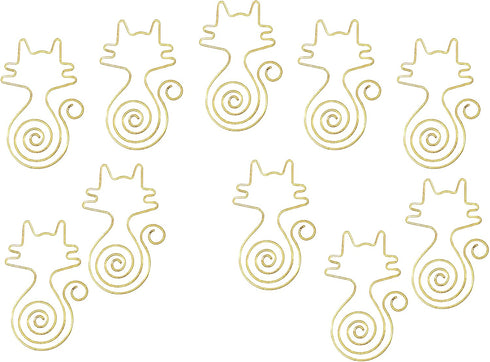 Cat Jumbo Paper Clips (3 Inch, 10 Pcs Gold Paperclips) Large Paper Clips Jumbo Colored Paper Clips Office Supplies Cute Paper Clips...