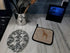 Caroline's Treasures BB1001-BL-BN-PTHD Giraffe Burlap and Brown Pair of Pot Holders Kitchen Heat Resistant Pot Holders Sets Oven Hot Pads for Cook...