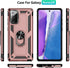 for Samsung Galaxy Note 20 Case, Note20 5G Case with HD Screen Protectors, Military-Grade Metal Ring Holder Kickstand 15ft Drop Tested Shockproof ...