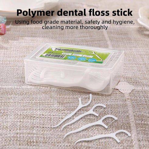 Voraiya 100 Count Floss Picks Unflavored, Tooth Picks Flossers with 2 Travel Handy Cases, Fight Tooth Decay and Keep Your Teeth Clean, Floss Stick...