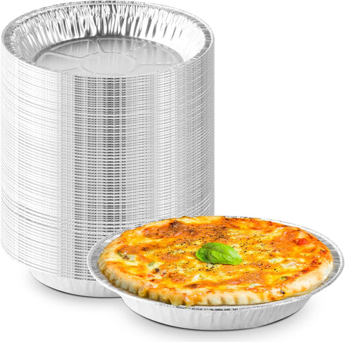 The Baker Celebrations Aluminum Foil Baking Pie Pans – 8 inch (7 inch Inner Diameter) Disposable Plates - Made in USA (Pack of 25)...