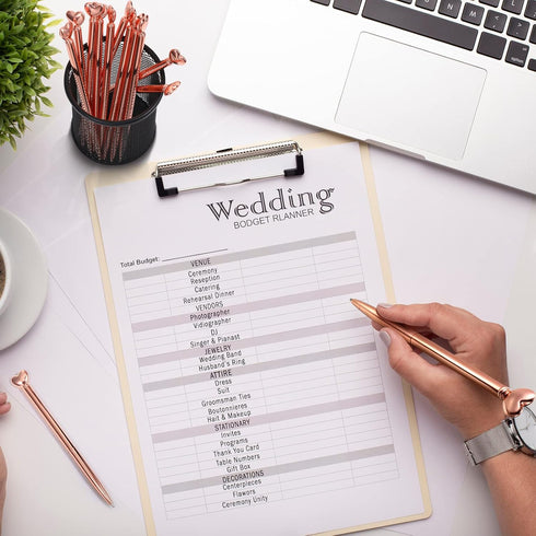 Chinco 12 Pieces Heart Shaped Pens Black Ink Retractable Metal Decorative Cute Pens for Women Girl Heart Writing Ballpoint Pens for Wedding Baby S...