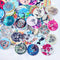 Libiline 100pcs 20/25/30mm Mix Pattern Wood Buttons 4 Holes Craft Clothes Sewing Button (25mm(1"), Multi-color)...