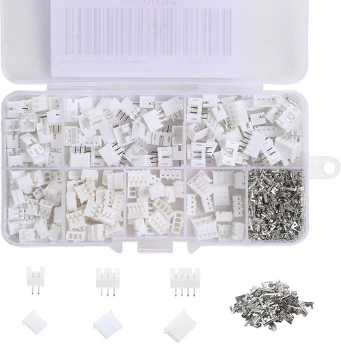 450Pcs 2.0mm JST-PH Connector Kit with 2.0mm Female Pin Header 2/3/4 Pin Housing Connector Adapter Plug Terminal Kit...