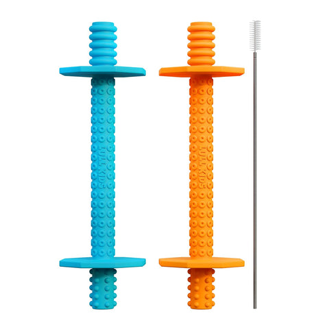 Silicone Baby Teethers 0-6 Months, Textured Baby Teething Toys 3-6 Months, Toddler Molar Teething Relief Sticks, Freezable Chew Straws for Babies ...