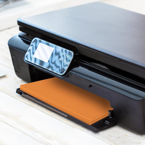 Whaline 25 Sheet 12 x 12 Inch Pumpkin Orange Card Stock Paper Fall Thanksgiving Thick Scrapbook Paper for Autumn DIY Crafts Card Making School Off...