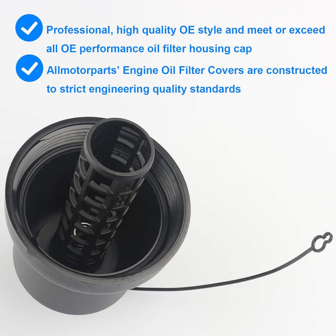 Oil Filter Housing Cap, Replace 06D115408B, 041-0004 Compatible with Audi VW - 2006-2008 A3 GTI, 2005-2009 A4, 2005-2014 Jetta, 2006-2014 Passat, ...