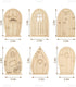 AUEAR, 24 Pack Fairy Door Miniature Wooden Garden Doors Windows Unfinished Fairy Window Accessories Mini Fairy House DIY Craft for Wall Home Party...