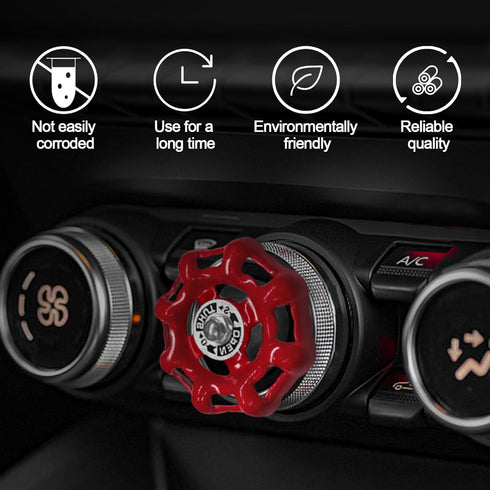 Car Knob Decor,Metal Handwheel Car InteriorCar Center Console Button Valve Decoration, Can be Used for Shift Knob Cover, Air Conditioning Radio Vo...
