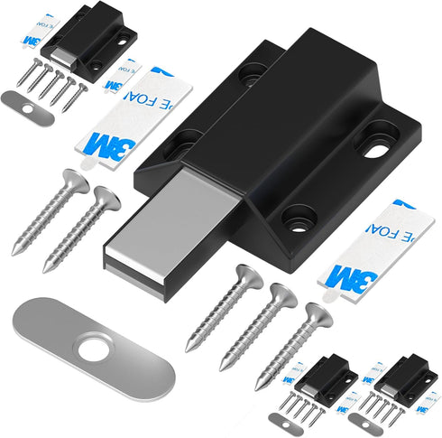 Magnetic Push Latches without nail installation Tonitrui Push to Open Door Latch Magnetic Touch Latches Kitchen Door Push Release Latch for Cabine...