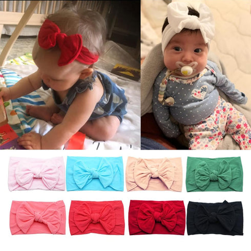20PCS Baby Girls Headbands Soft Nylon Newborns Headbands 4.5inch Hair Bows Elastic Hairbands Hair Accessories for Newborns Infants Toddlers Girls ...
