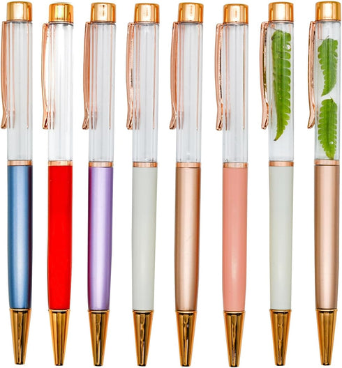12PCS Empty Tube DIY Pens Stylus Floating Pens Classic Business Pens Black Ink Ballpoint Pens For School Office Party Christmas Gift Accessories.....