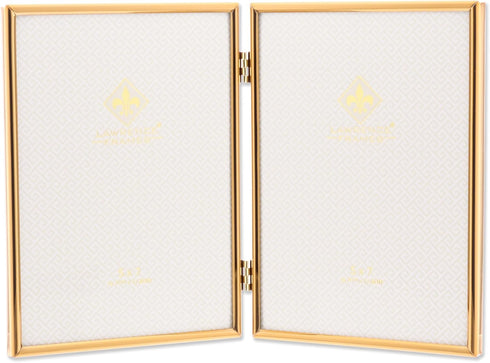 Lawrence Frames Metal Frame, Simply, Gold, 5x7 Double...
