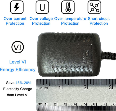 12V Charger for Kids Ride on Car, 12V 4/4.5AH Battery Chevrolet Silverado Trail Boss LT Flybar Bumper Car Riding Electric Vehicle Jeep,0.5A Energy...