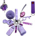 Keychain Set for Women and Girls 11 Pcs Cute Keychains For Women Including Pom Pom, Credit Card Puller...