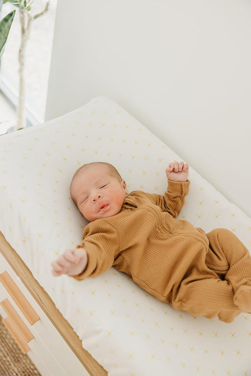 Premium Knit Changing Pad Cover by Copper Pearl: Soft, Stylish, and Universal Fit for All Standard Diaper Changing Pads, Trendy Design Changing Pa...