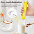Handheld Milk Frother, Battery Operated Electric Foam Maker and Mixer for Drinks (Yellow)...