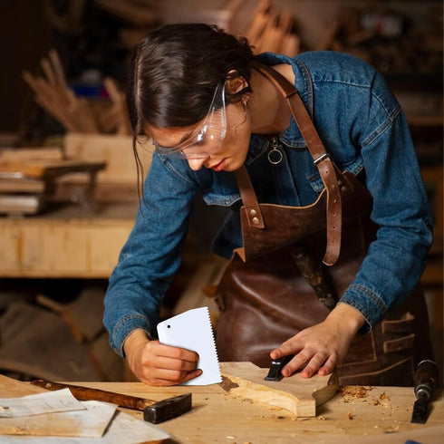 3 Pcs Adhesive Spreader Plastic Trowel Notched Glue Spreader 0.2" Tooth Hardwood Flooring Spreader Plastic Notch Plastic Trowel Hardwood Flooring ...