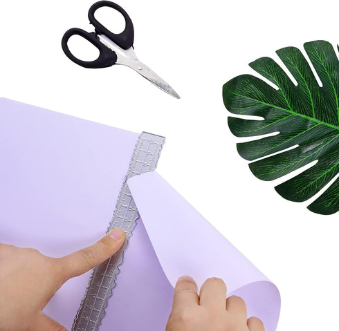 2pcs 8.4 Inch Irregular Edges Ruler Metal Die Cuts Measurements Carbon Steel Cutting Dies Embossing Template for Card Making Paper Craft Scrapbook...