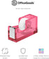 OfficeGoods Modern Acrylic Tape Dispenser - Non-Slip Rubber Holder Bottom- Appealing Design, Perfect for Home, School or Office Desk - Holds Small...