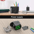 Electric Pencil Sharpener Heavy-Duty Helical Blade Sharpener with Adapter/Battery Operated for No.2/ (6-8mm) Pencils with Auto Stop & Cleaning Bru...