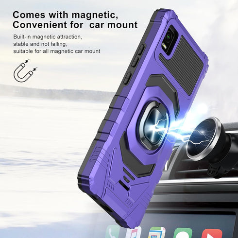 Ailiber Phone Case for ATT WTATTRW2, AT&T Vista Phone Case, Ring Kickstand for Magnetic Car Mount, Military Grade, Heavy Duty Shockproof Rugged Pr...