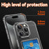 Design for iPhone 12 Pro Case with Card Holder, Wallet Case Clear Slim Soft Protective Cover Shockproof Anti-Scratch Phone Card Case for iPhone 12...