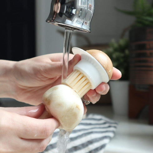 Full Circle FunGuy, 2 in 1 Mushroom Cleaning Brush, White...