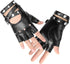 Accmor Leather Punk Gloves Fingerless Gloves for Women Driving Cycling Sports Cosplay Performance Half Finger Gloves for Women Teens Kids...