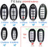 Royalfox 3 4 5 6 Buttons 3D Bling Girly Fashion keyless Remote Smart Key Fob case Cover for Infiniti Nissan Murano Pathfinder Maxima Lannia Altima...