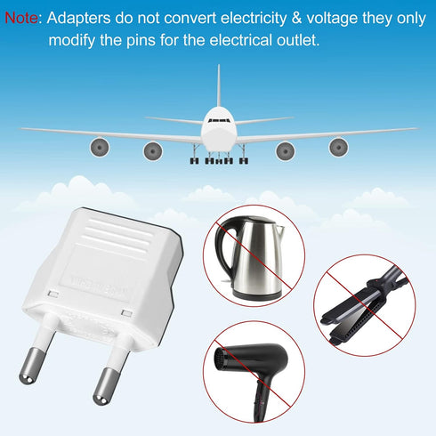 12 Pack European Plug Adapter, US to Europe Plug Adapter, European Adapter Type C Plug Adapter, Travel Adapter Europe, European Outlet Wall Plug A...