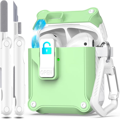 R-fun Compatible with AirPods 2nd Generation 2019,1st Gen 2016 Charging Case Cover, Full Drop Protection Auto Pop-Up Lid Compatible with Airpods C...
