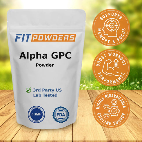 Alpha-GPC Powder 125 Grams, Non-GMO Alpha GPC Supplement Choline Powder, Vegan, Third Party Tested, Pre-Workout, Memory and Focus, with Scoop...